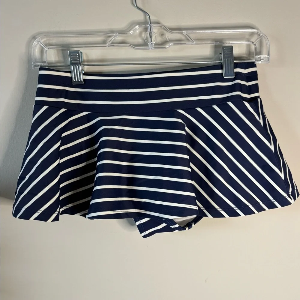 Hanna Andersson Navy and White Striped Skort‎